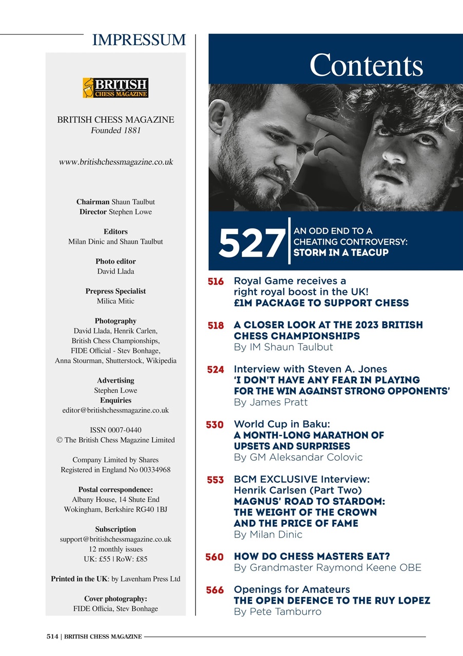 British Chess Magazine Preview Pages