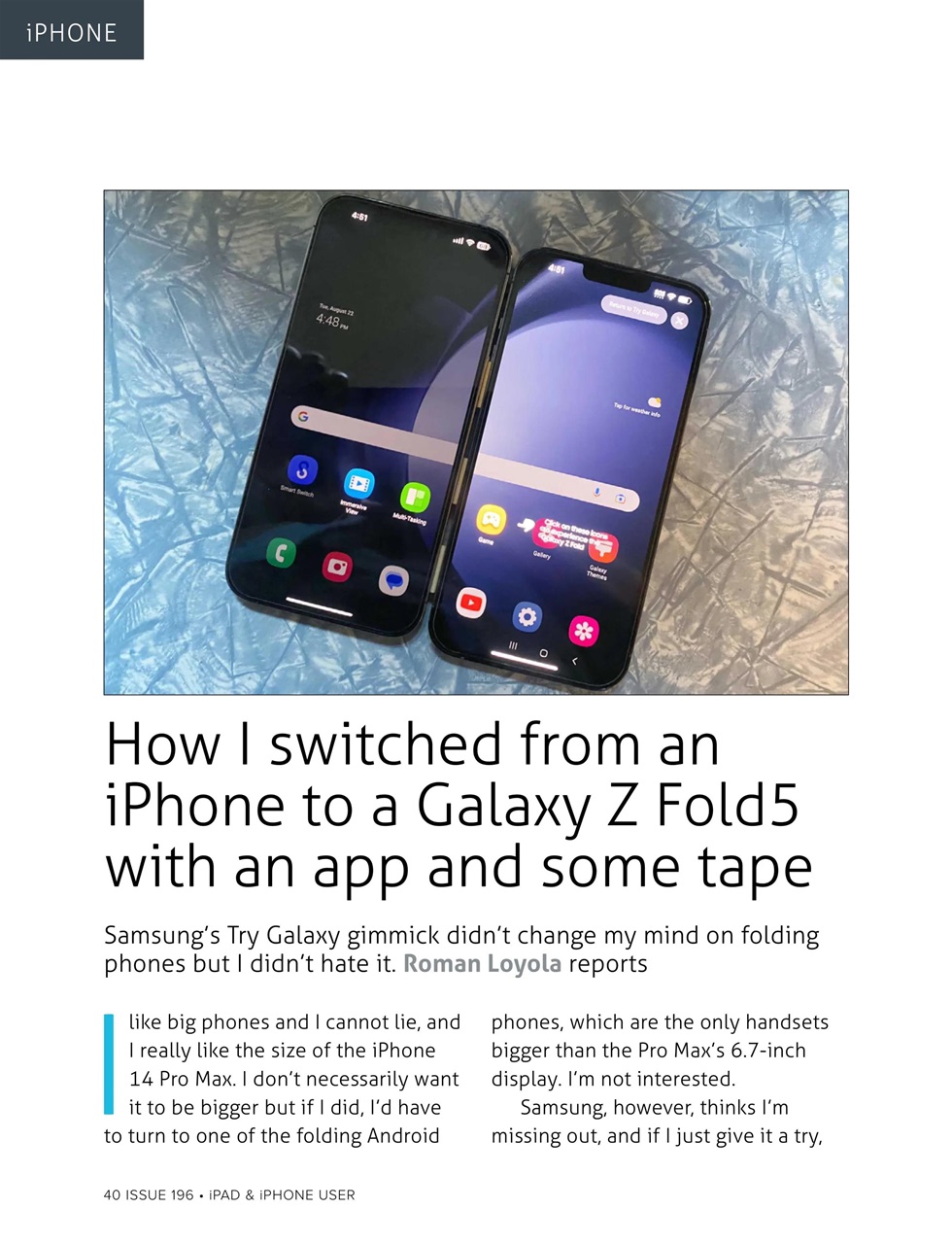 iPad and iPhone User Preview Pages