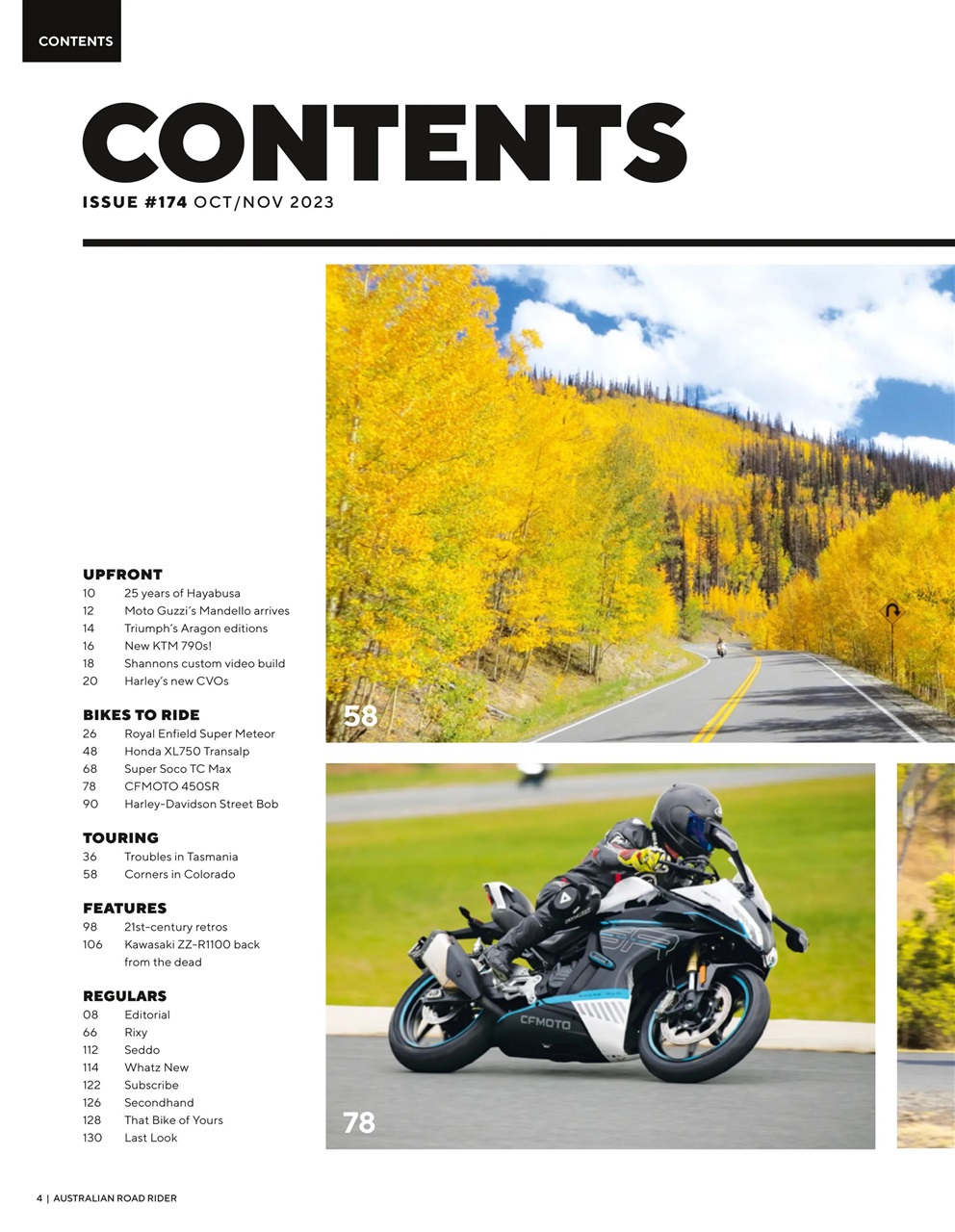 Australian Road Rider Preview Pages