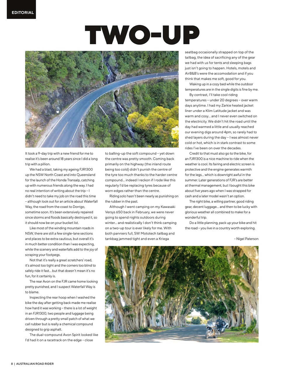 Australian Road Rider Preview Pages