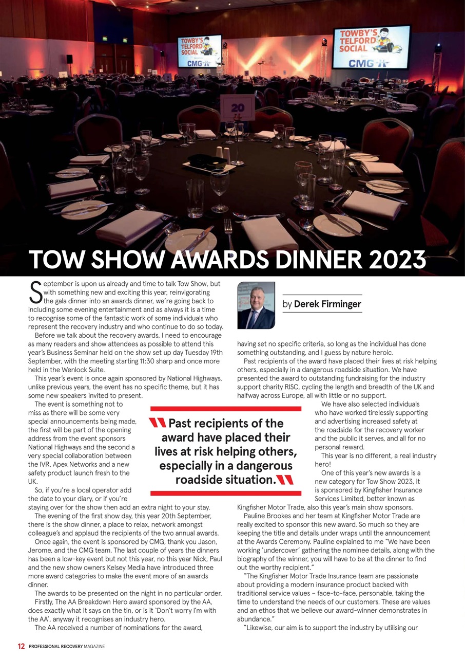 Professional Recovery Magazine Preview Pages