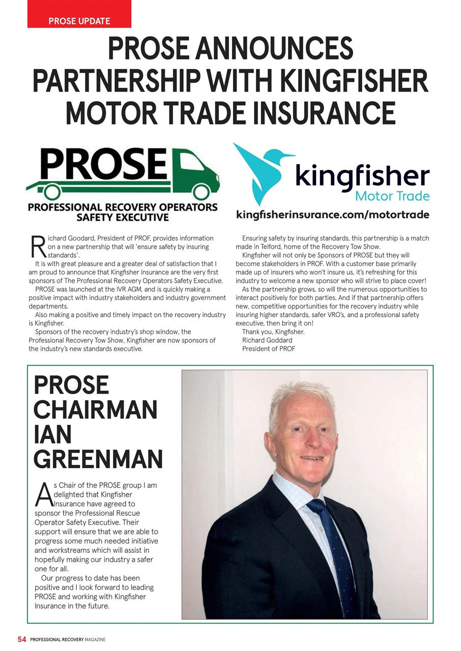 Professional Recovery Magazine Preview Pages