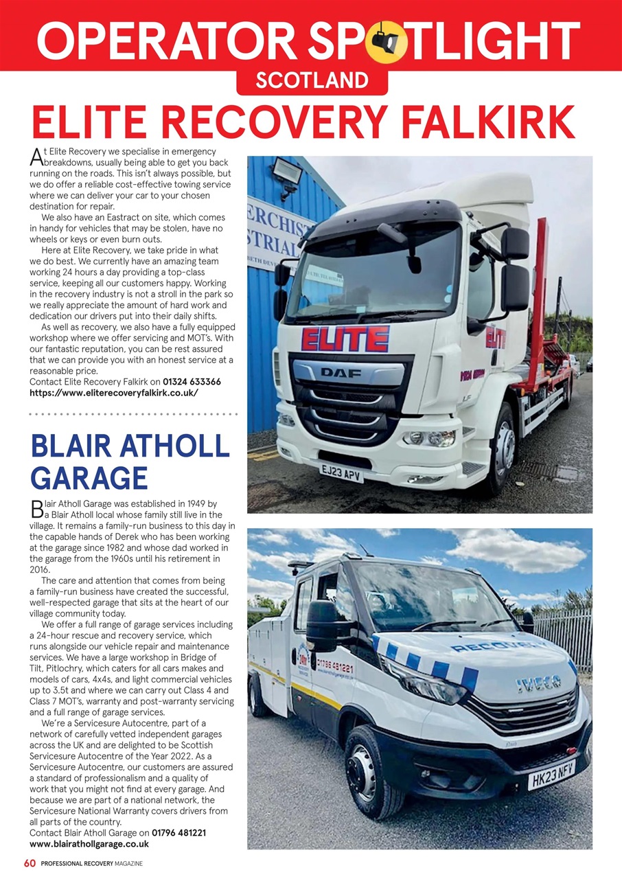 Professional Recovery Magazine Preview Pages