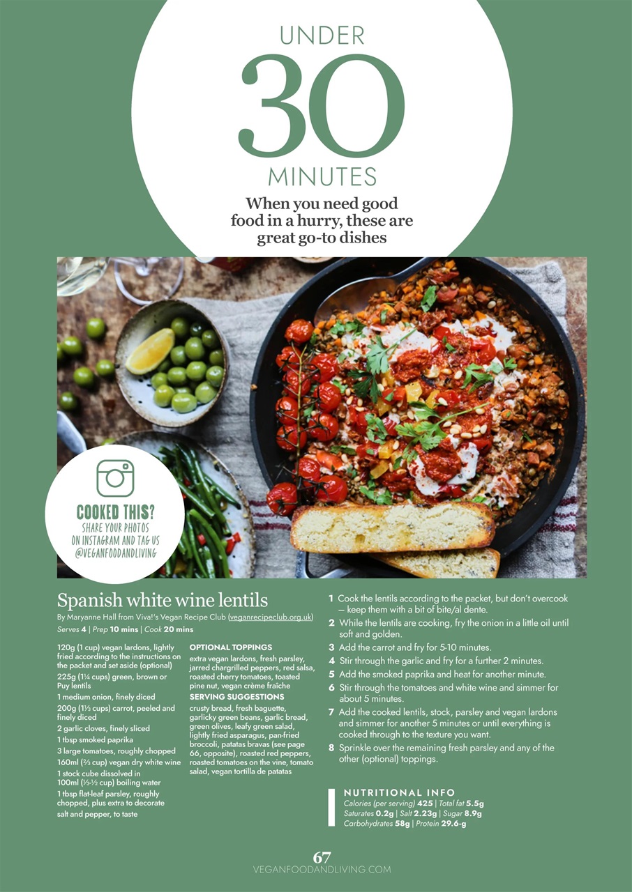 Vegan Food & Living Magazine Preview Pages