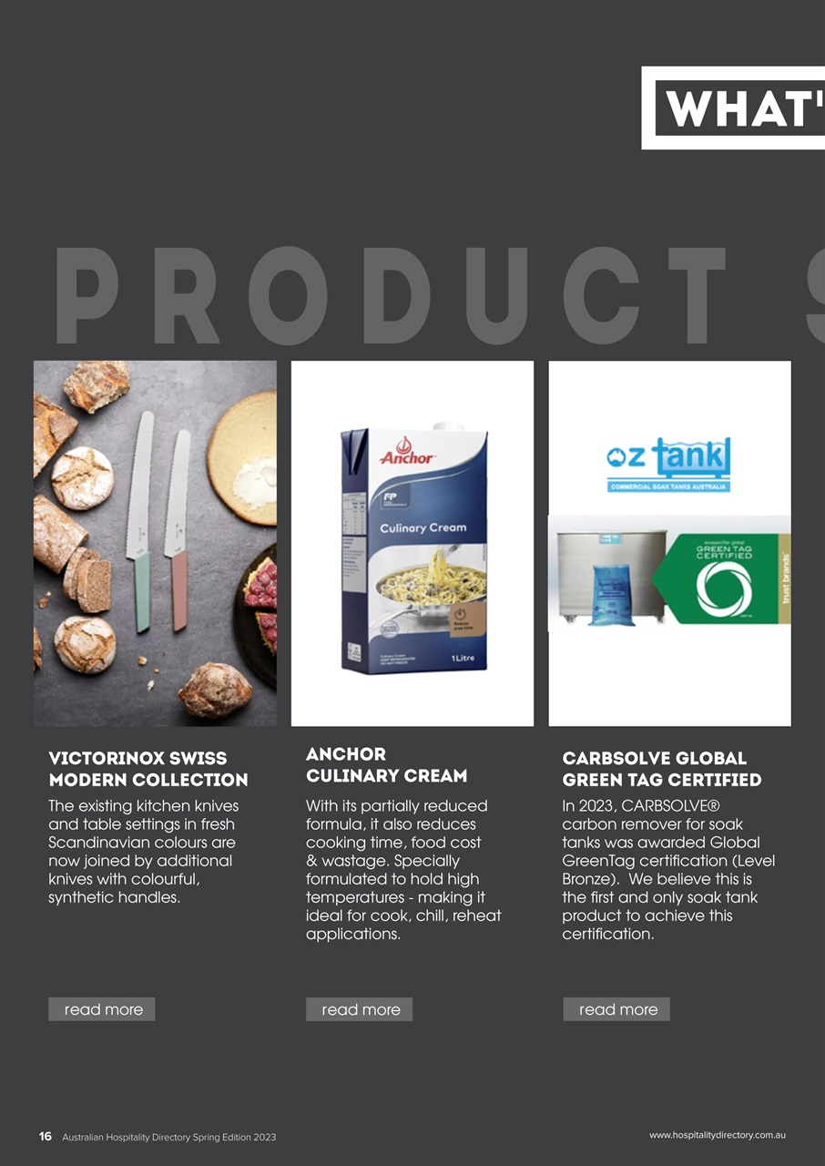 Australian Hospitality Directory Preview Pages