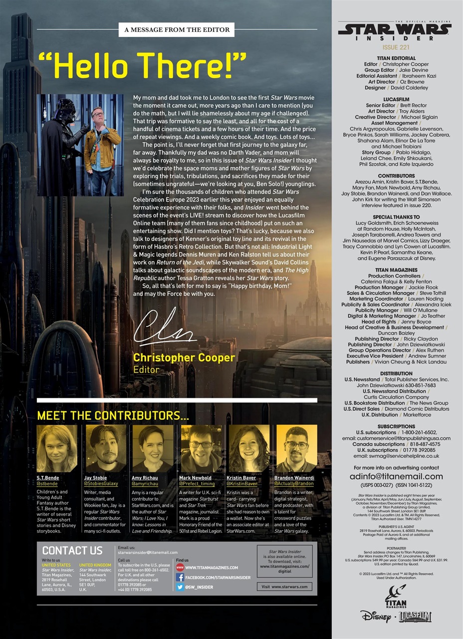 Star Wars Insider Preview Pages