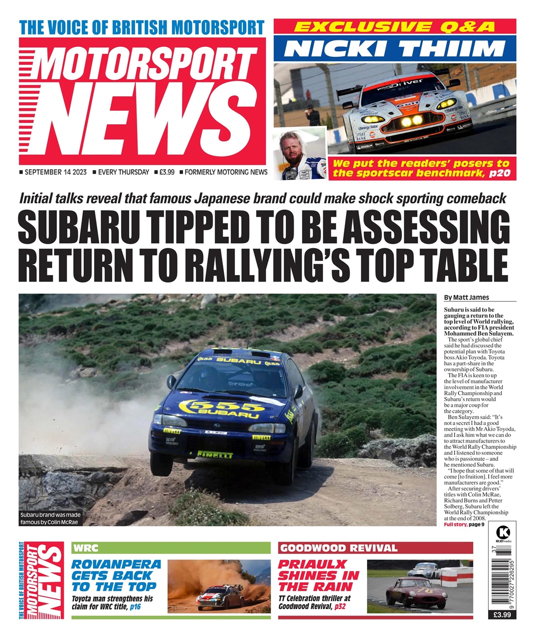 Motorsport News Preview Pages
