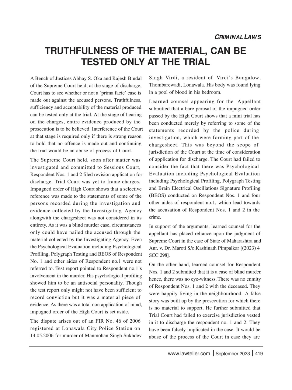 Lawteller – A Legal Awareness Magazine Preview Pages