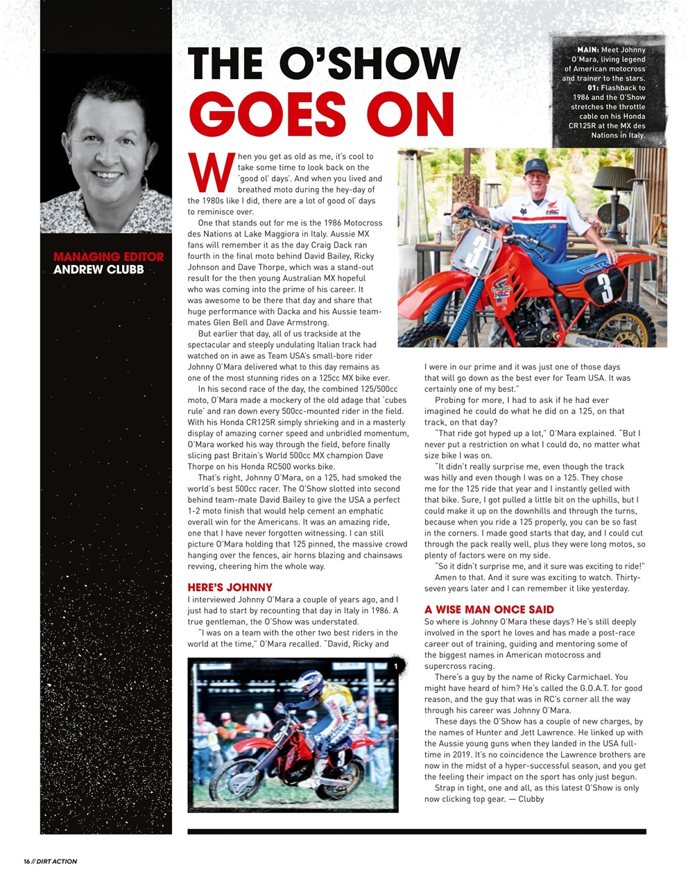 Dirt Action Preview Pages