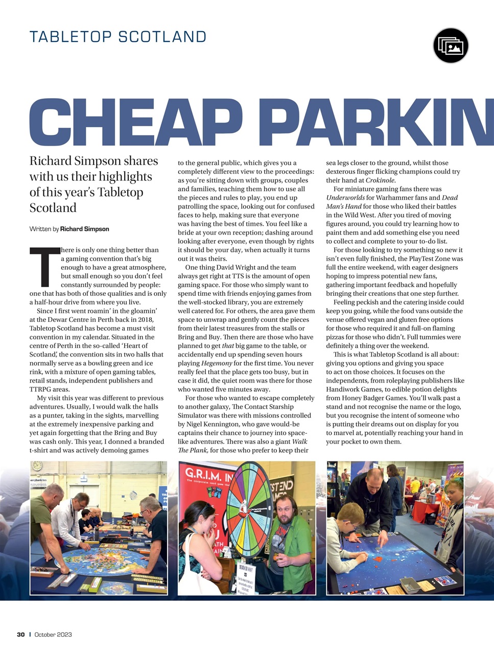 Tabletop Gaming Preview Pages