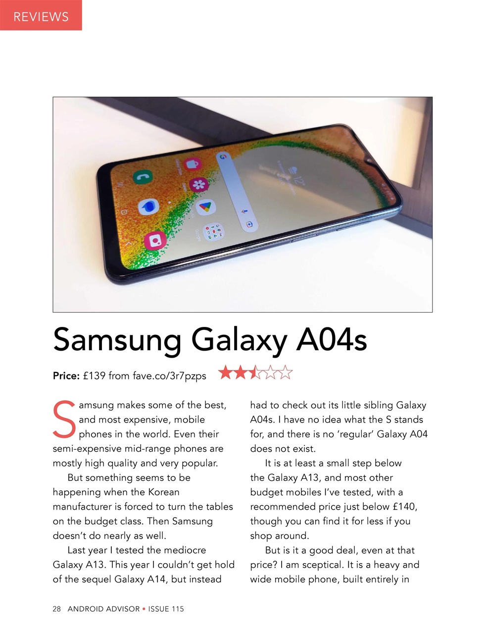 Android Advisor Preview Pages