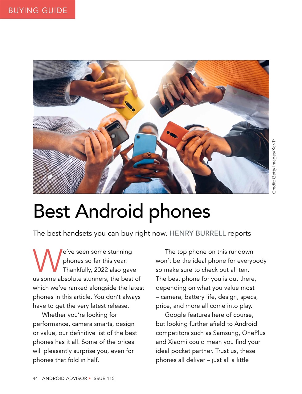 Android Advisor Preview Pages