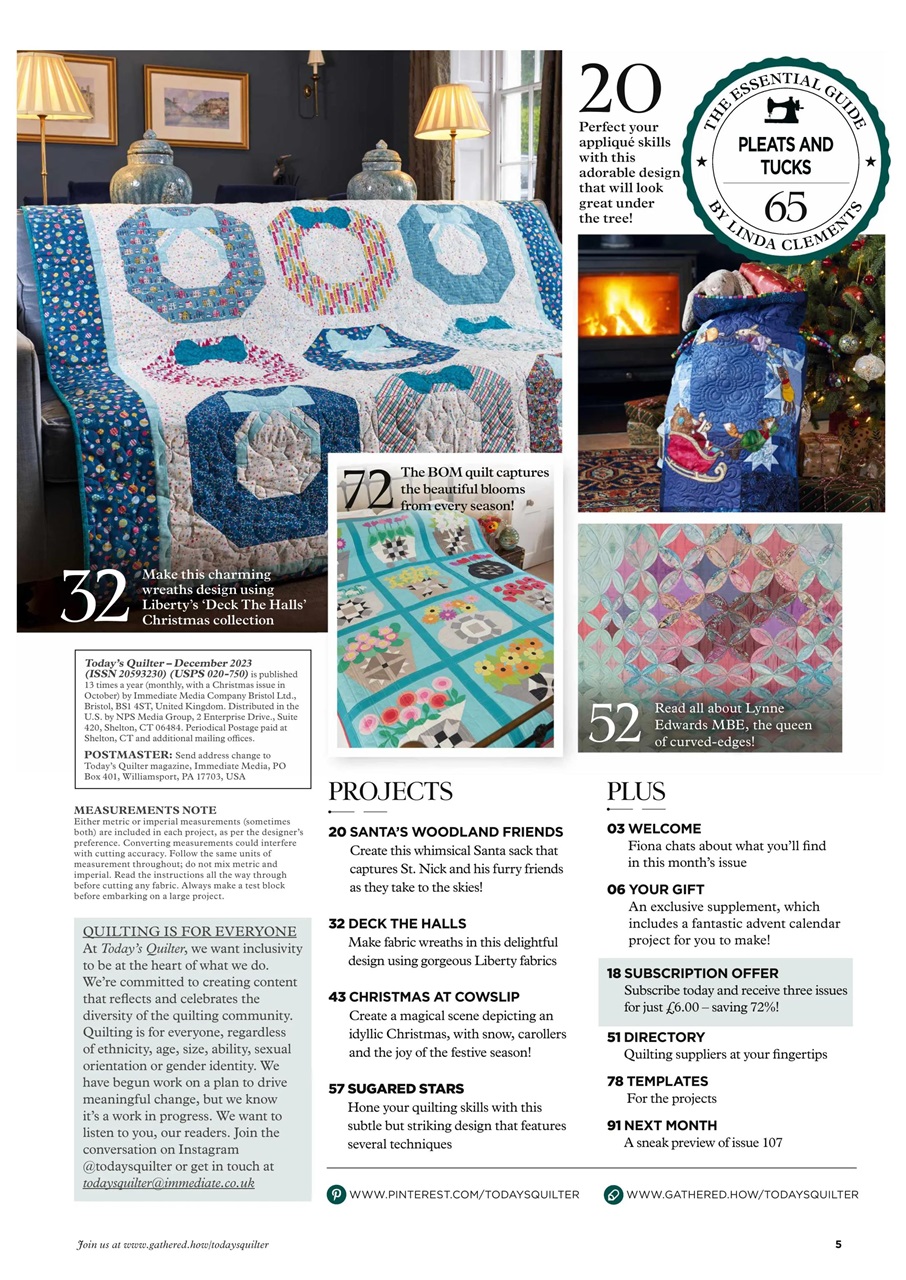 Today’s Quilter Preview Pages