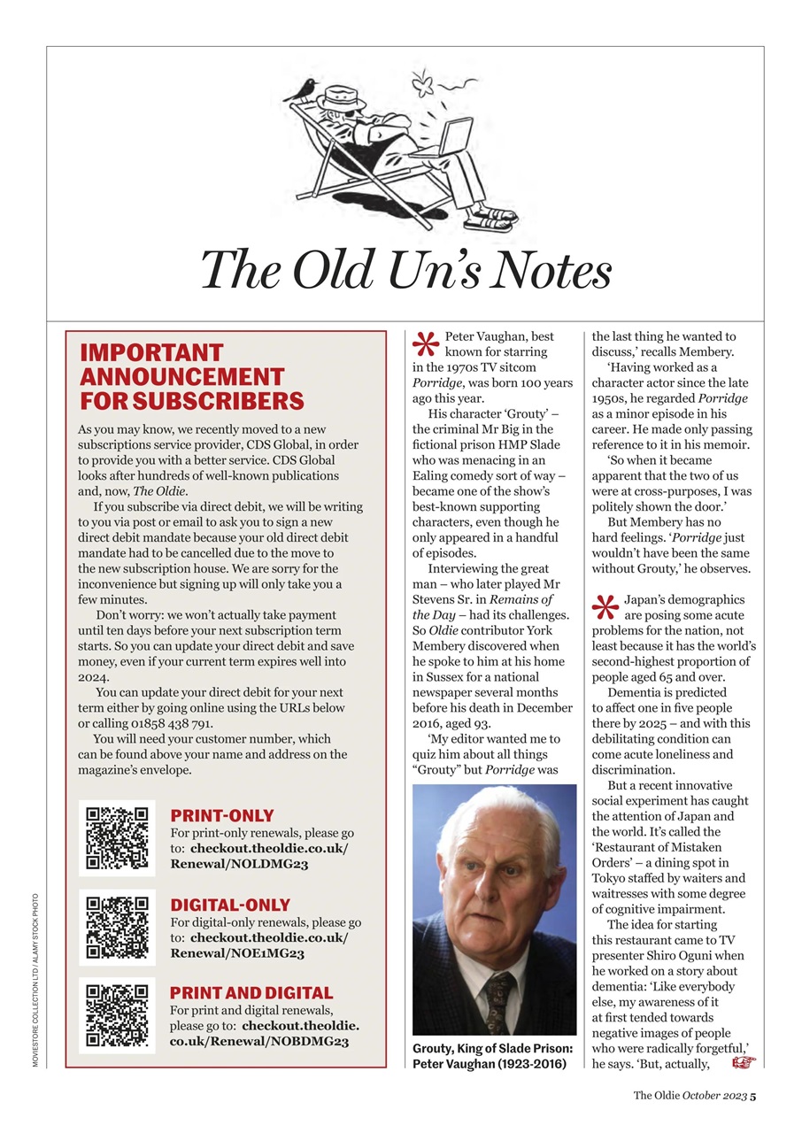 The Oldie Preview Pages