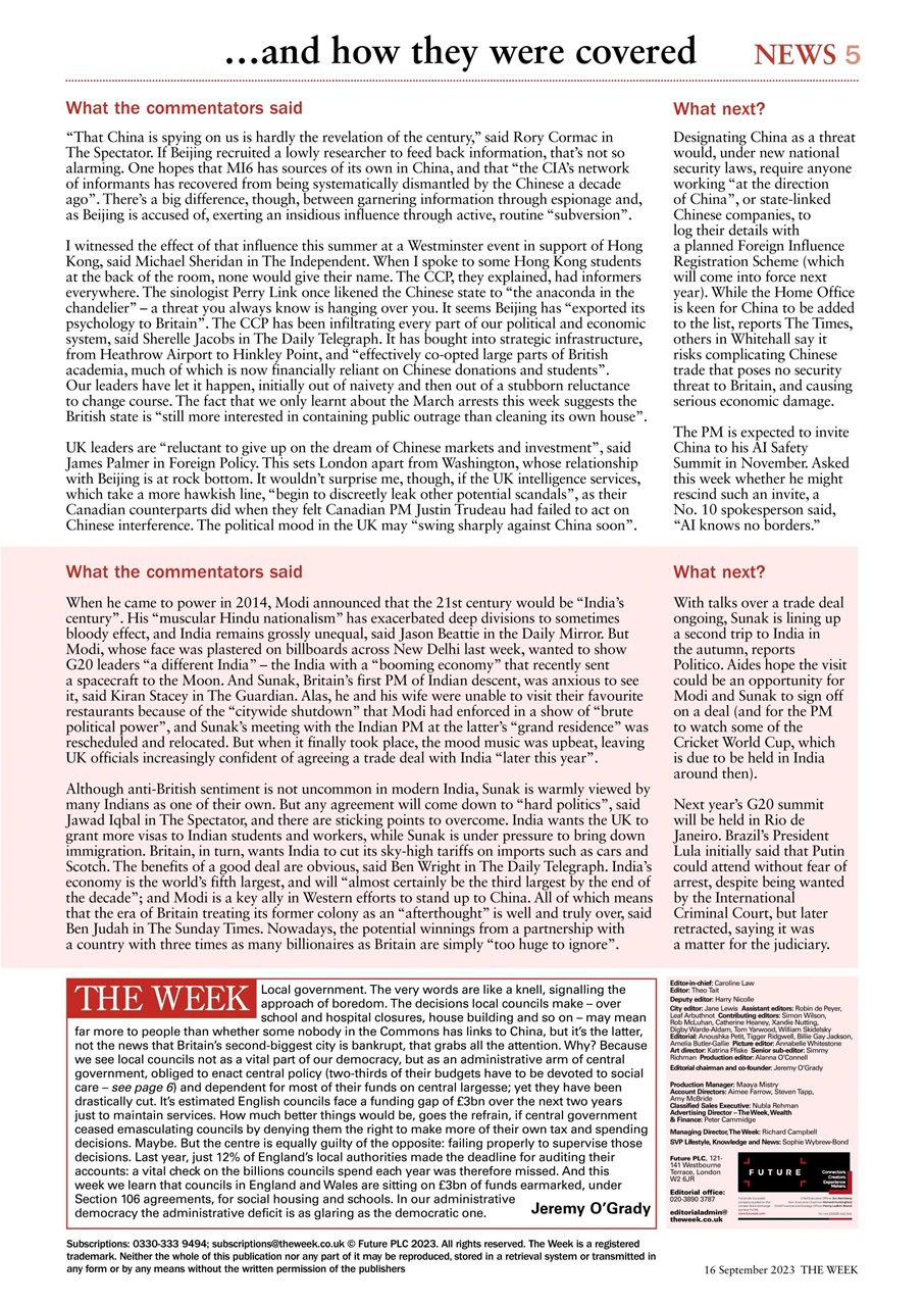 The Week Preview Pages