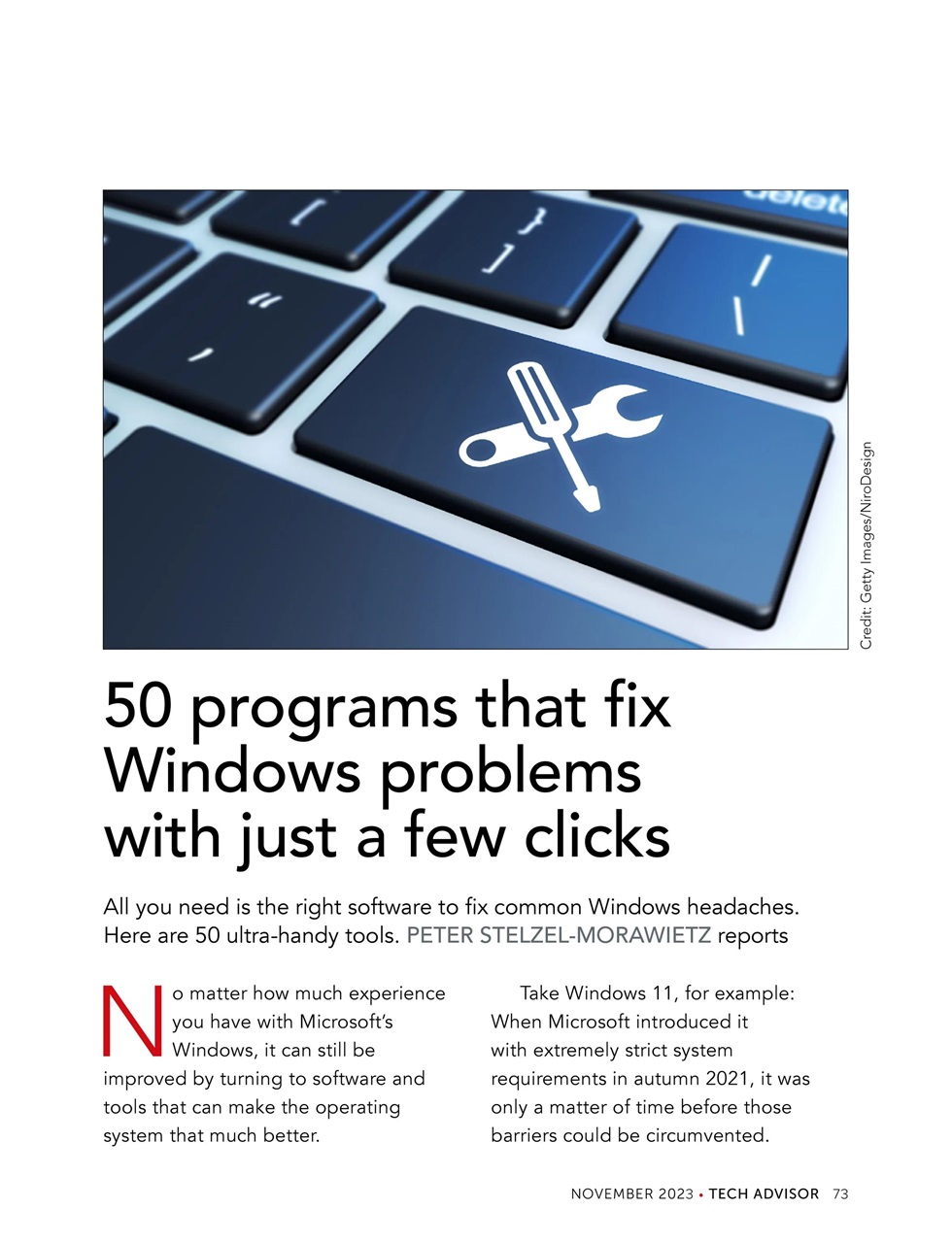 Tech Advisor Preview Pages