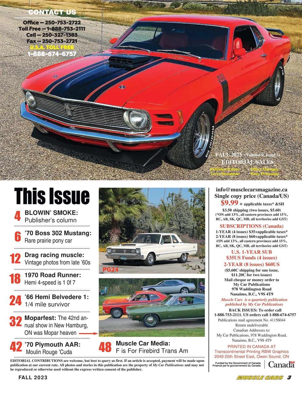 Muscle Cars Preview Pages