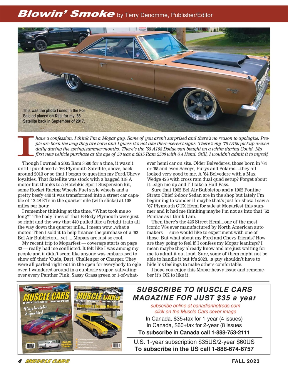 Muscle Cars Preview Pages