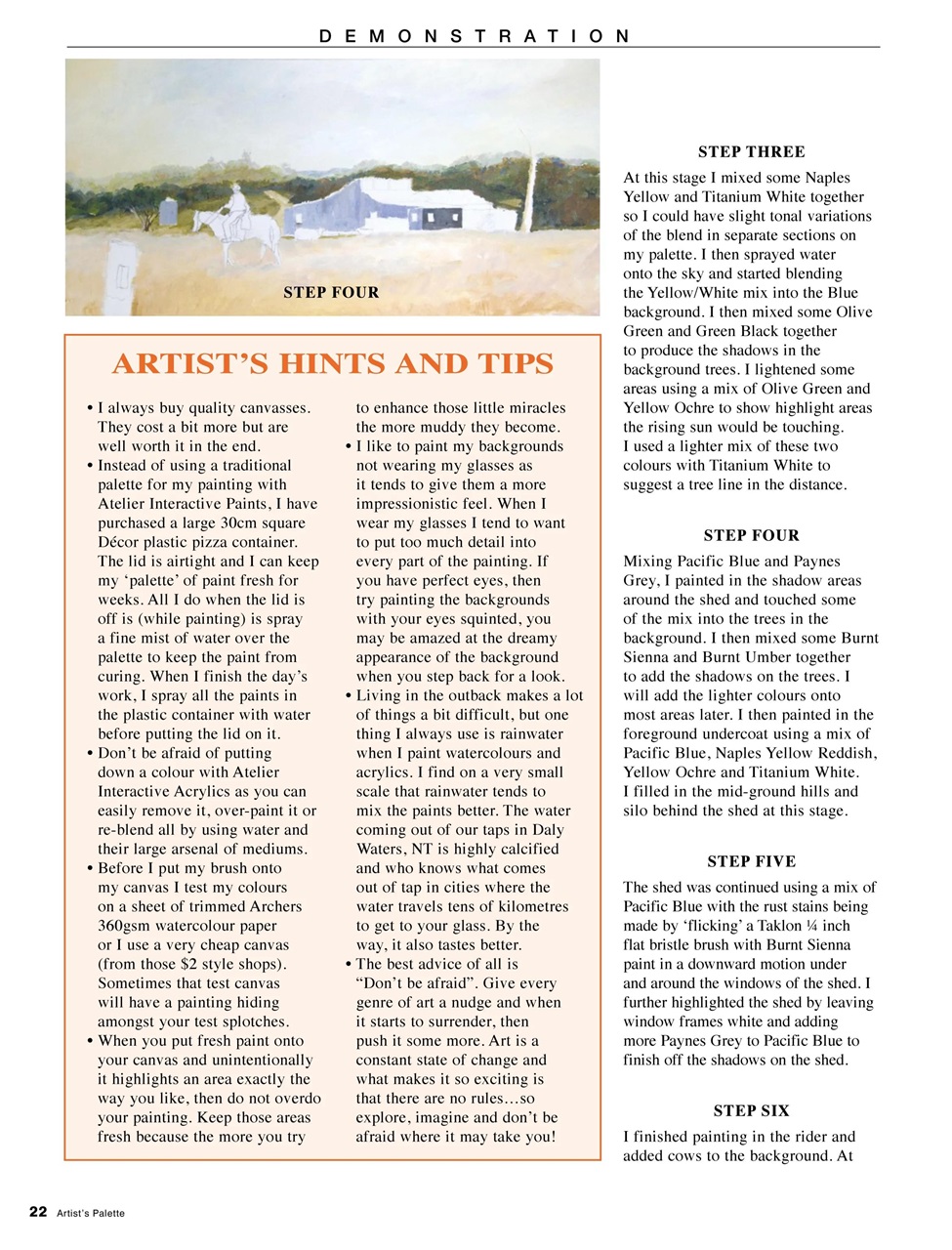 Artist's Palette Preview Pages