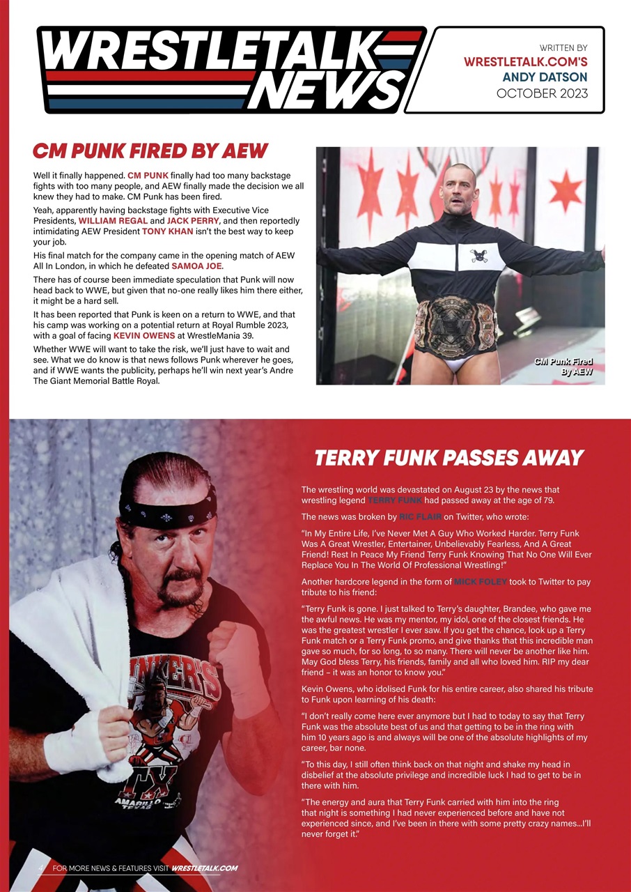 Wrestletalk Magazine Preview Pages