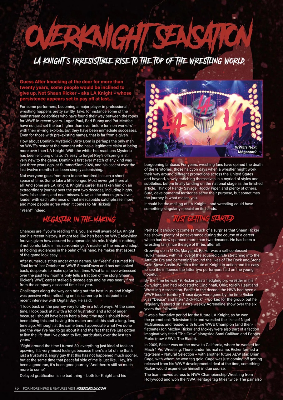 Wrestletalk Magazine Preview Pages