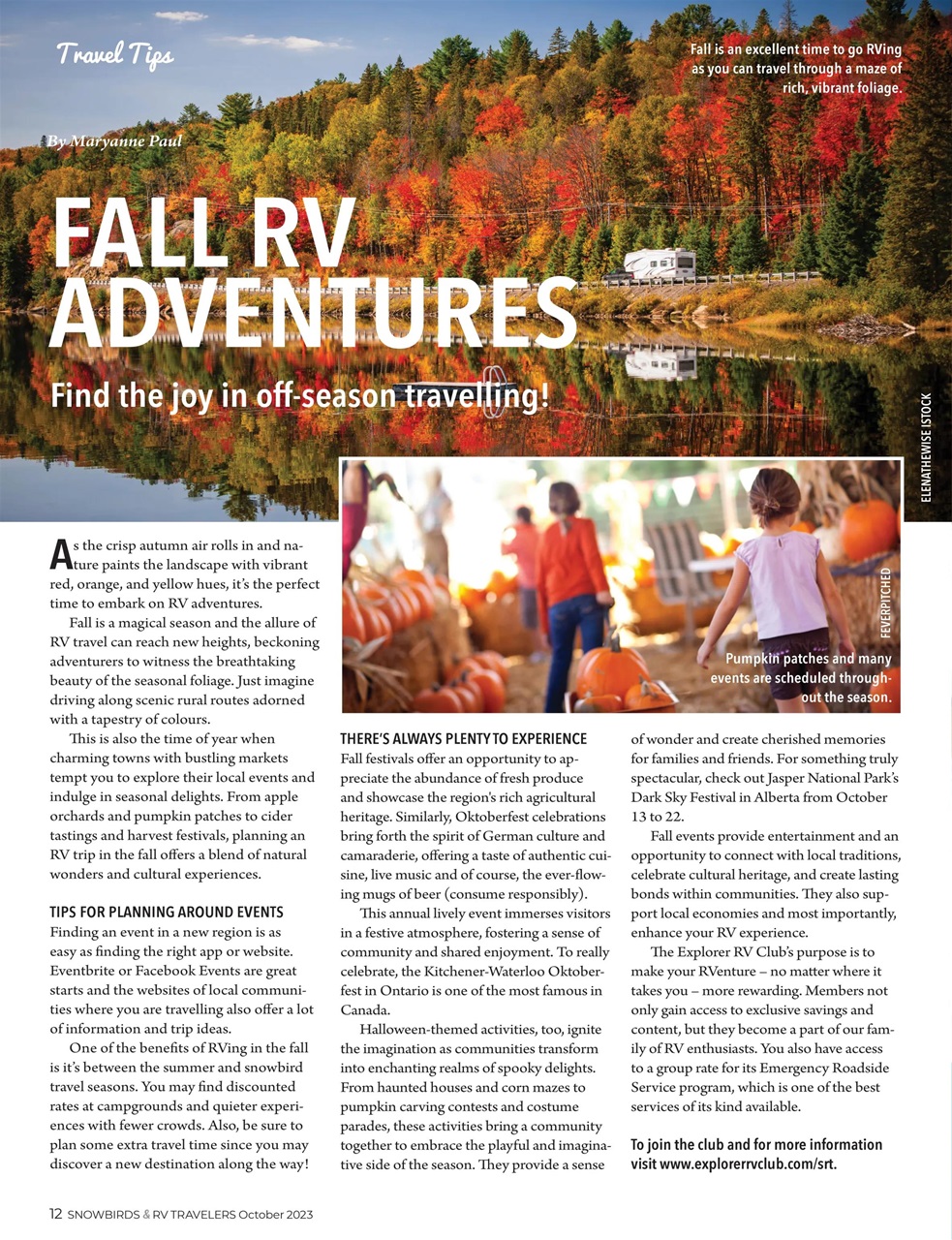 Snowbirds & RV Travelers Preview Pages