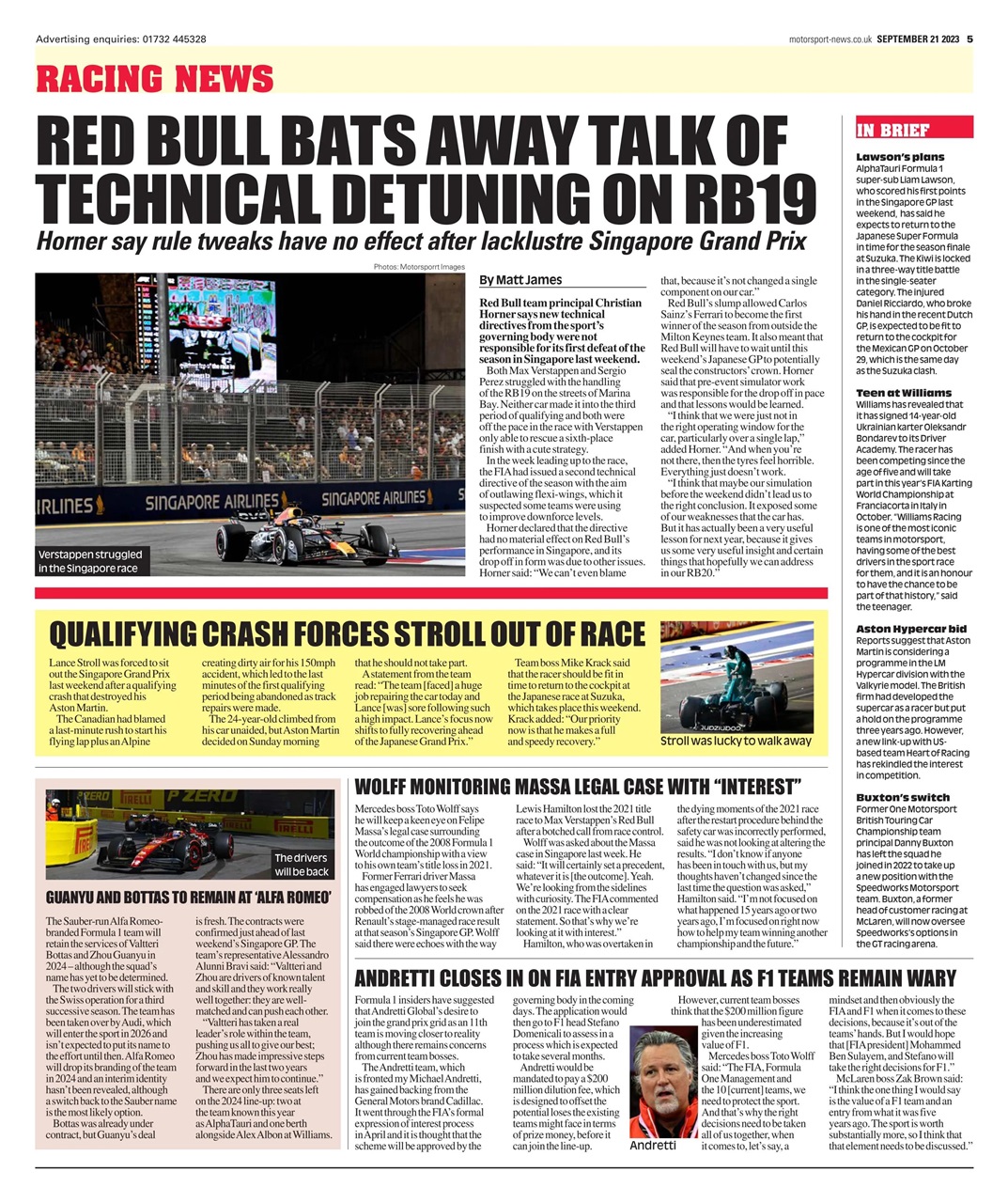 Motorsport News Preview Pages