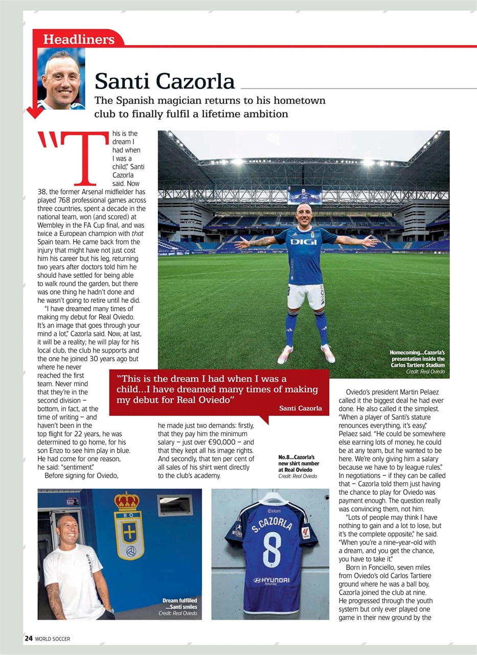 World Soccer Preview Pages