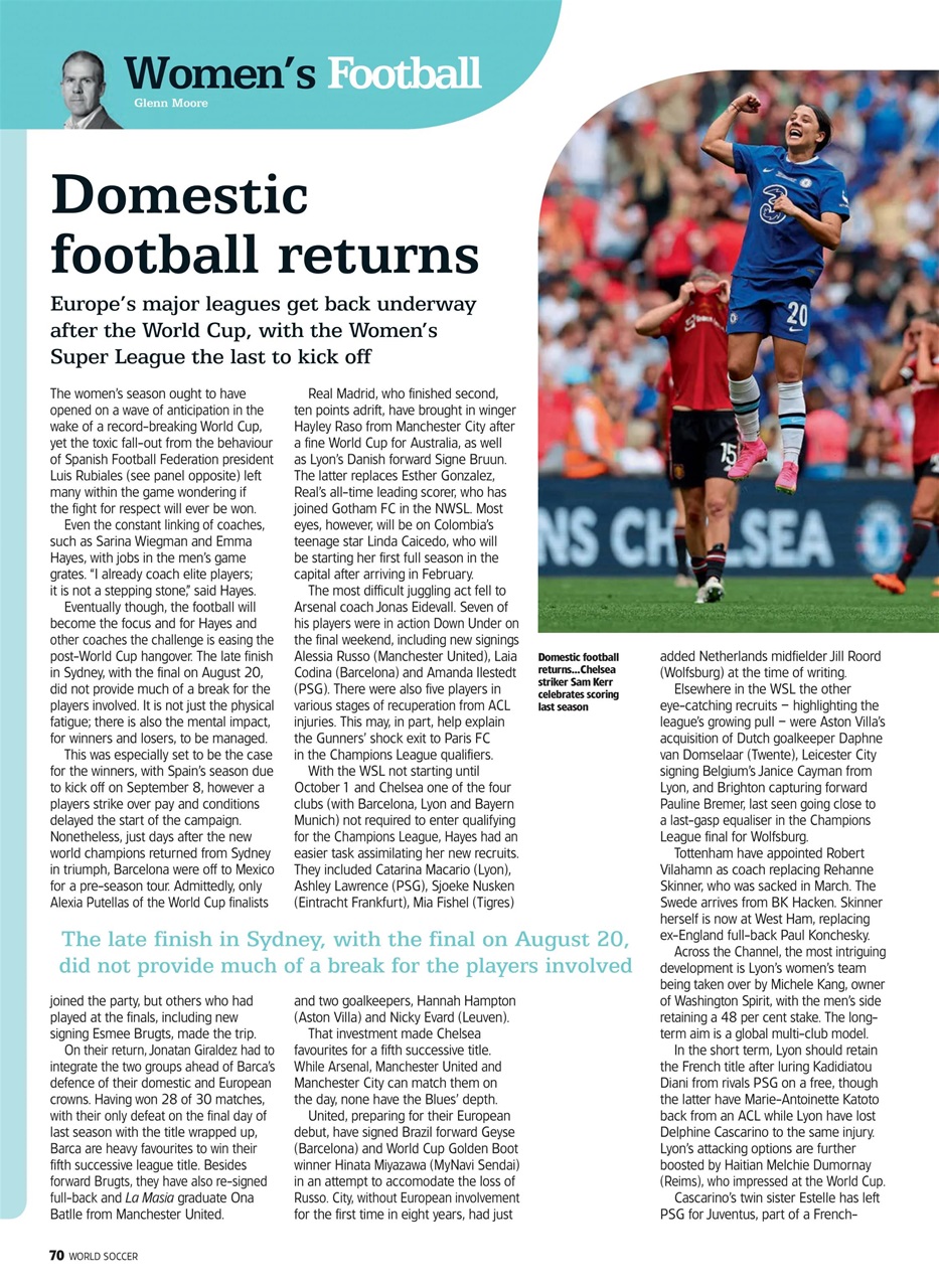 World Soccer Preview Pages