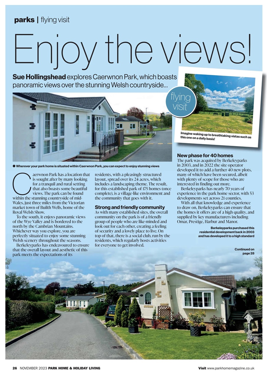 Park Home & Holiday Living Preview Pages
