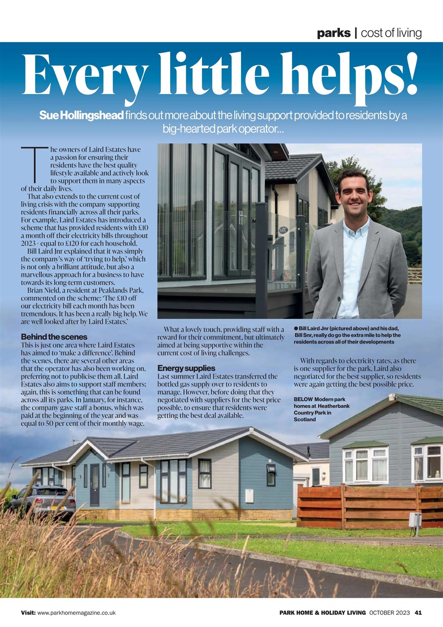 Park Home & Holiday Living Preview Pages