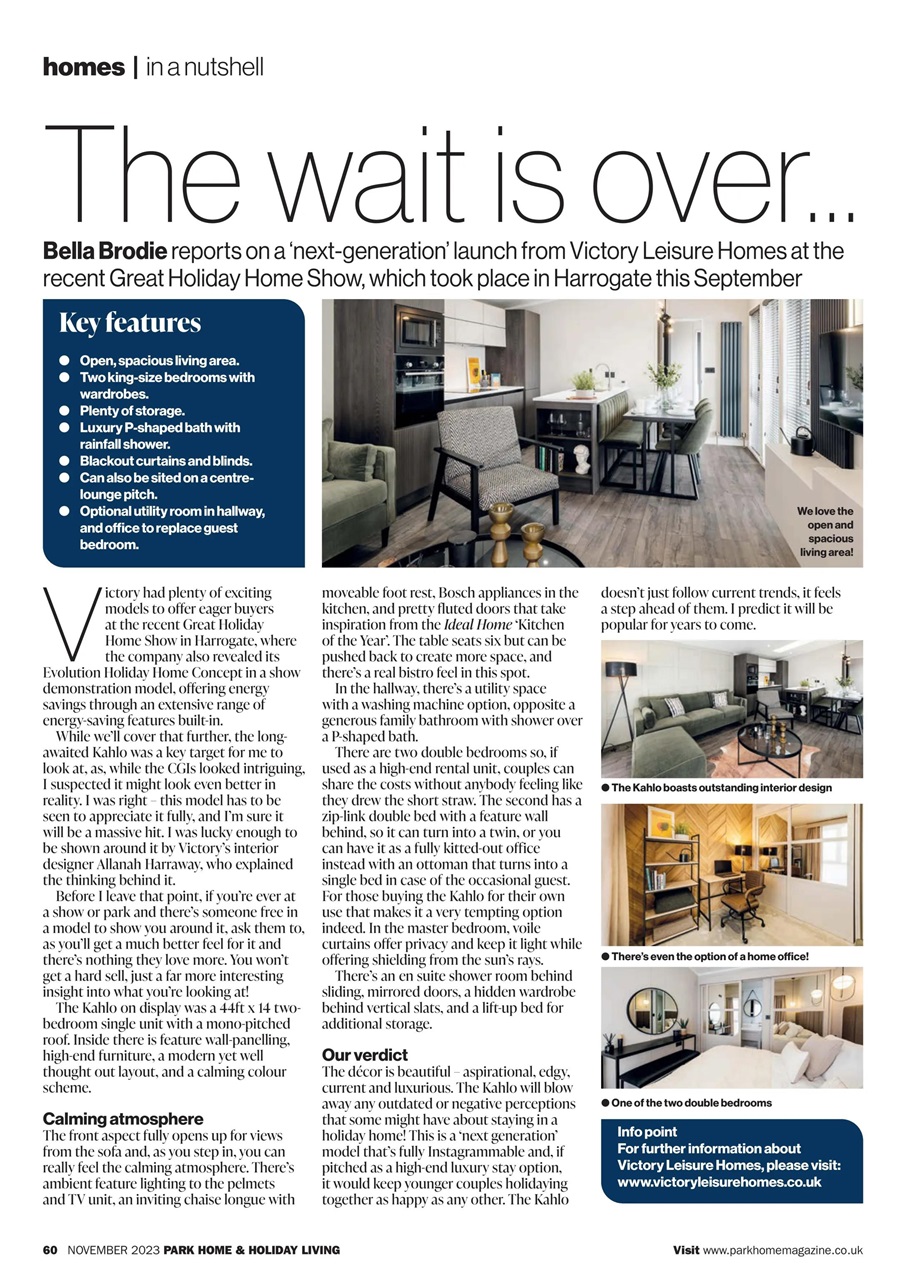 Park Home & Holiday Living Preview Pages