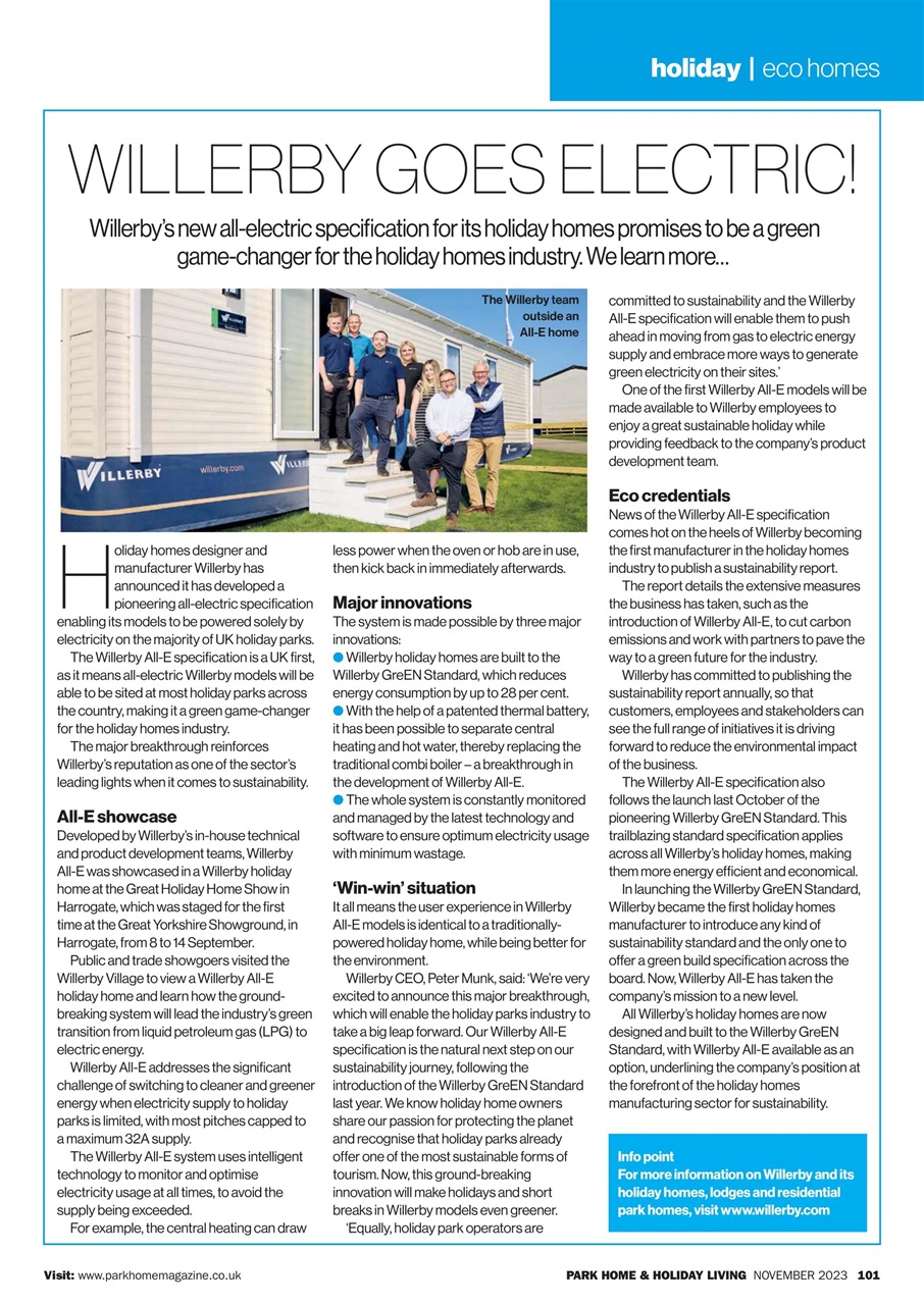 Park Home & Holiday Living Preview Pages