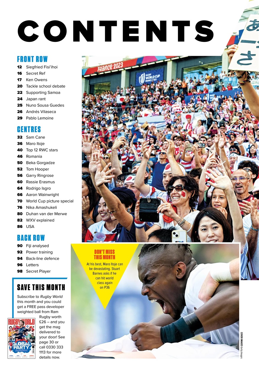 Rugby World Preview Pages