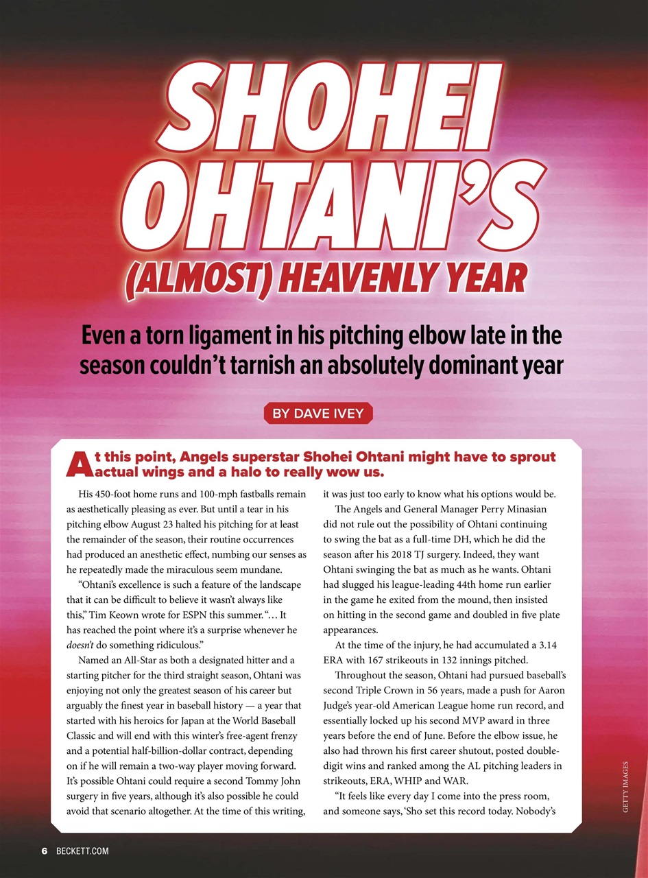 Beckett Baseball Magazine Preview Pages