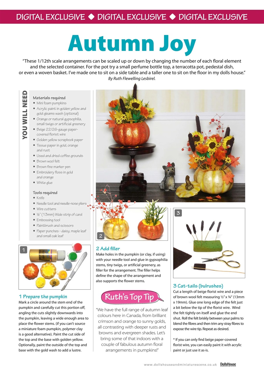 Dolls House and Miniature Scene Preview Pages