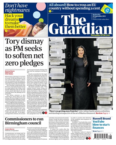 The Guardian Newspaper issue Wednesday, September 20, 2023
