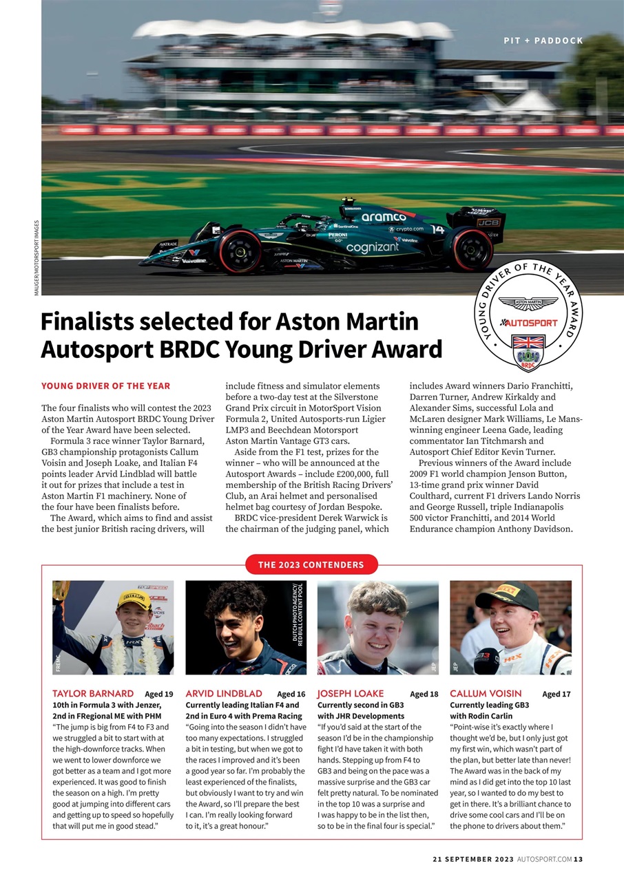 Autosport Preview Pages