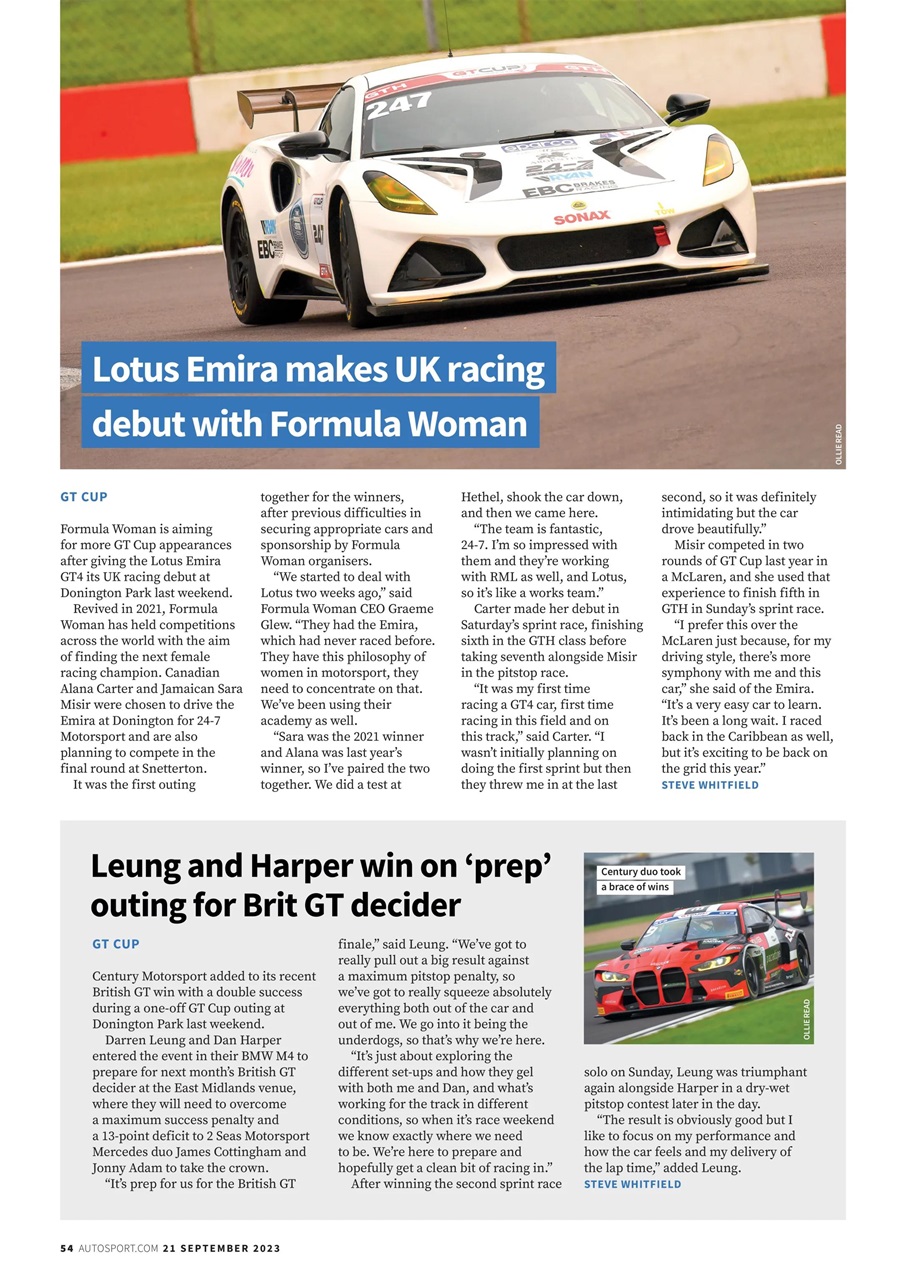 Autosport Preview Pages