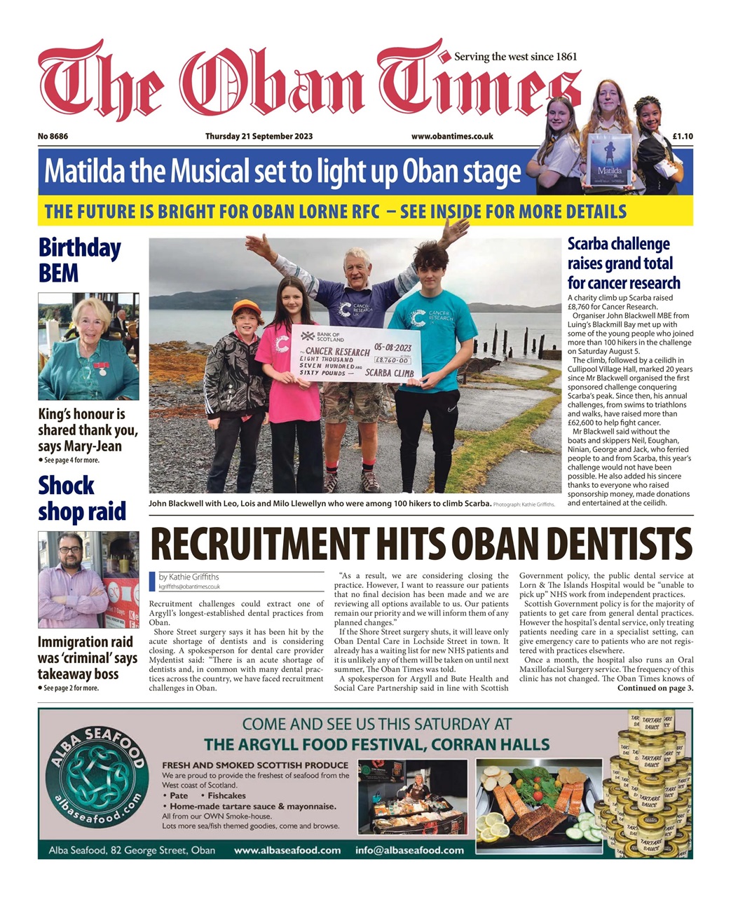 The Oban Times & Lochaber Times Preview Pages