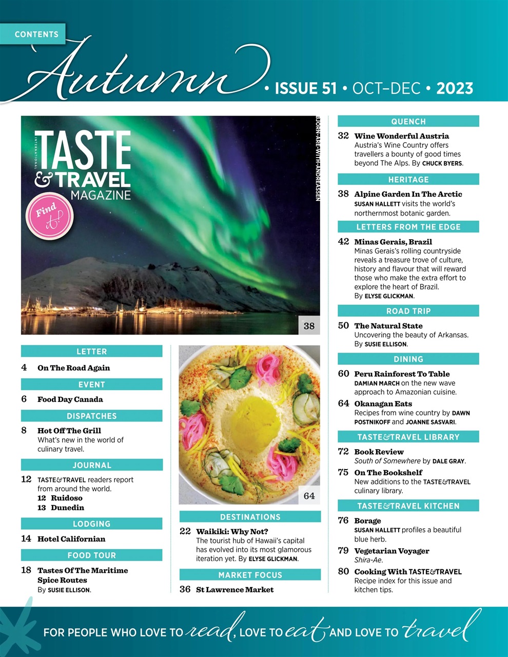 Taste & Travel International Preview Pages