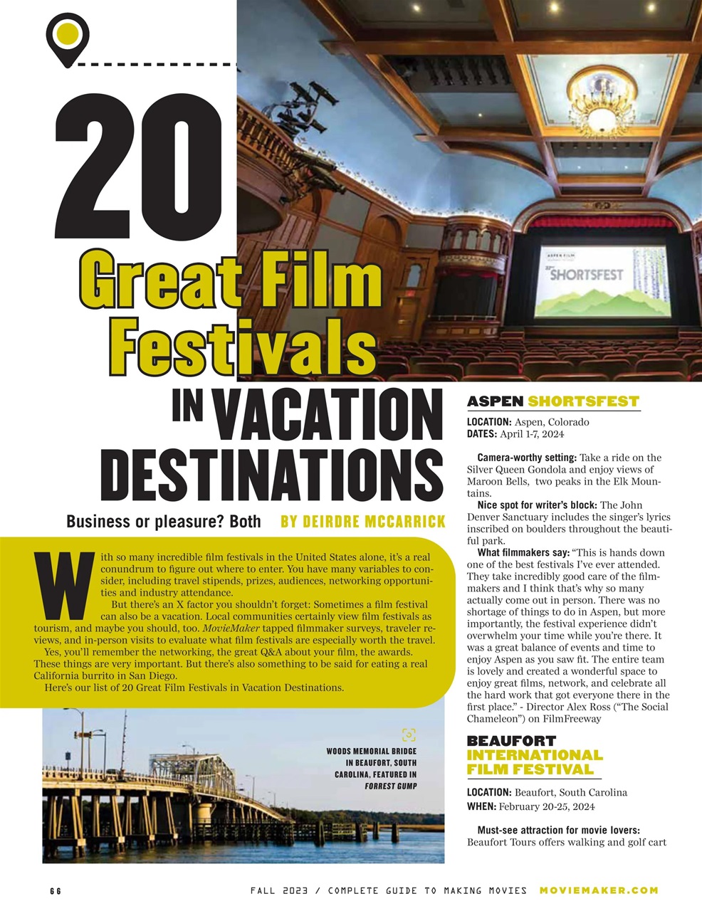 MovieMaker Magazine Preview Pages