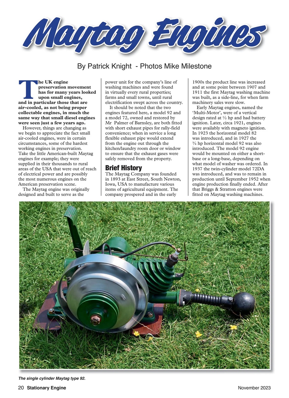 Stationary Engine Preview Pages