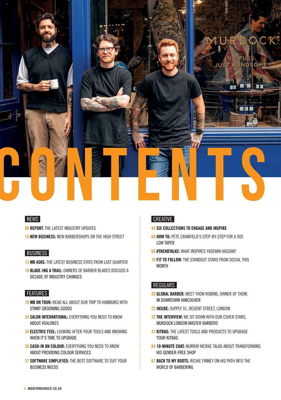 Modern Barber Preview Pages