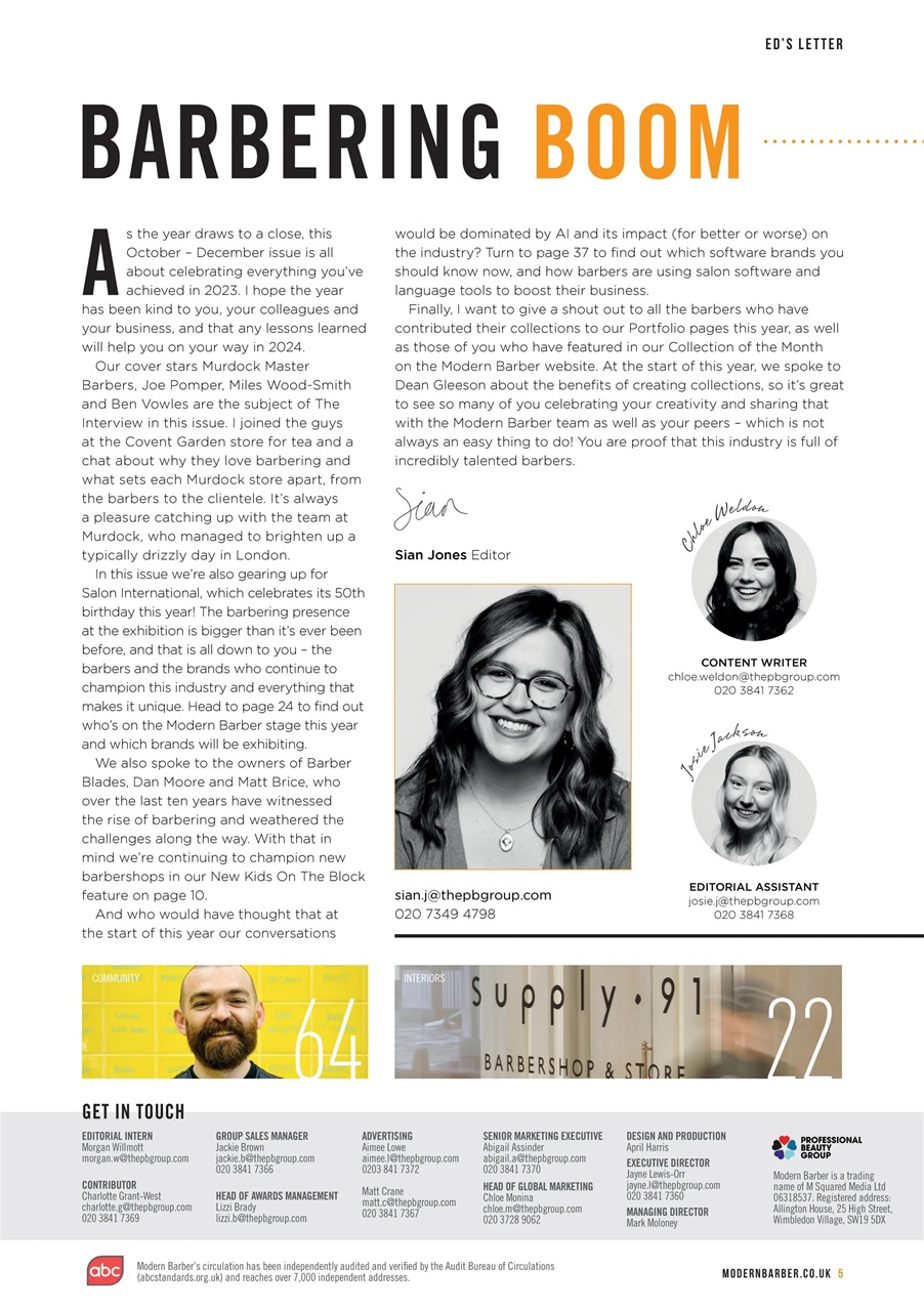 Modern Barber Preview Pages