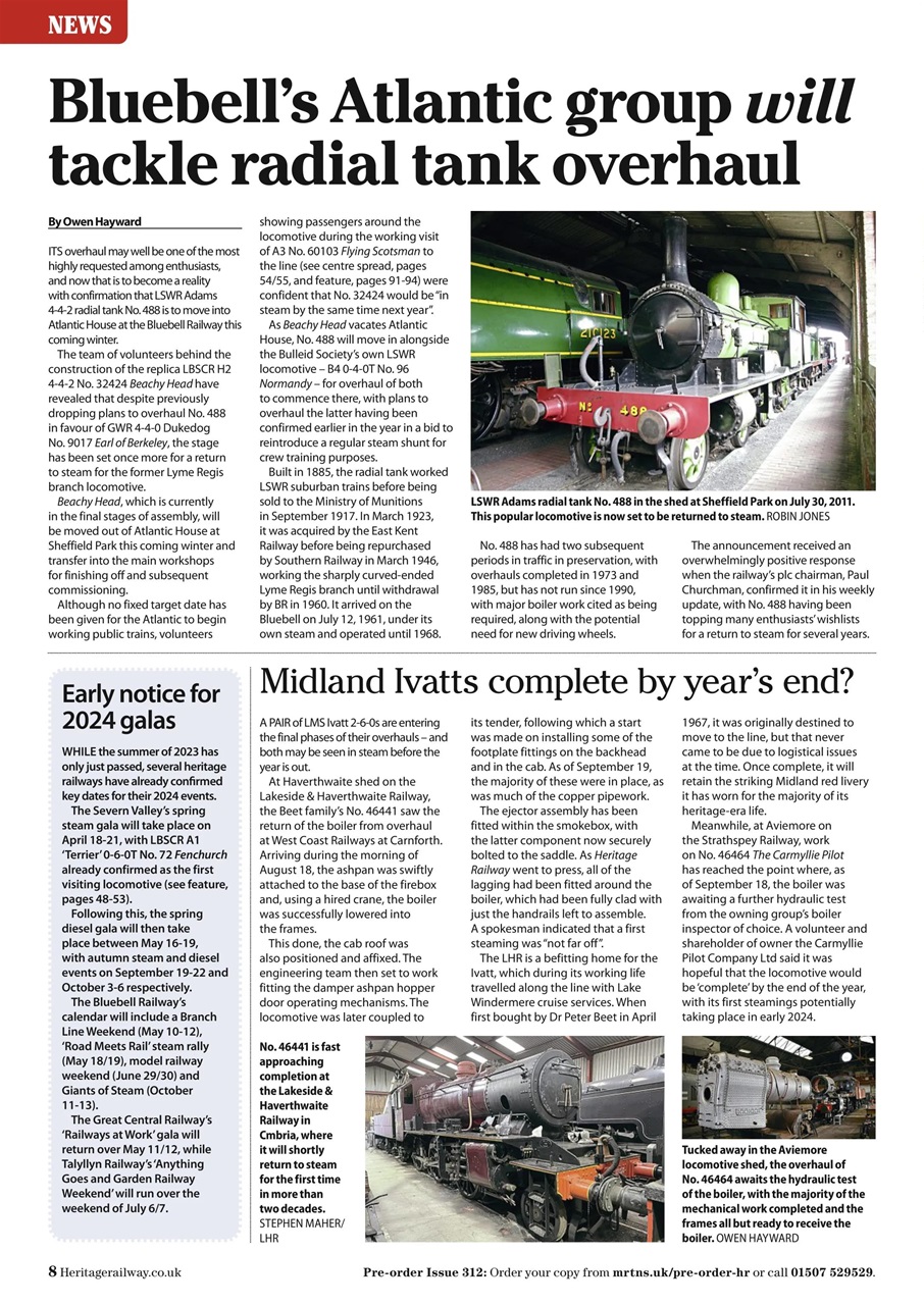 Heritage Railway Preview Pages
