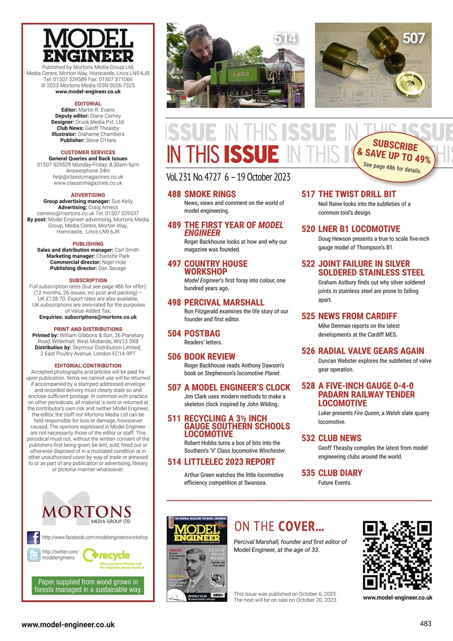 Model Engineer Preview Pages