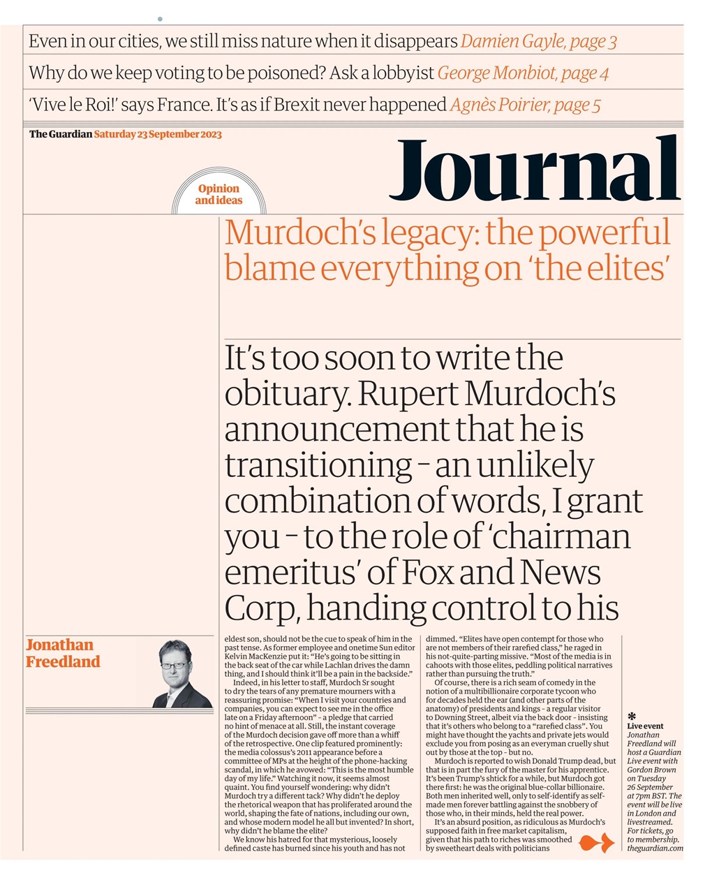 The Guardian Newspaper Preview Pages