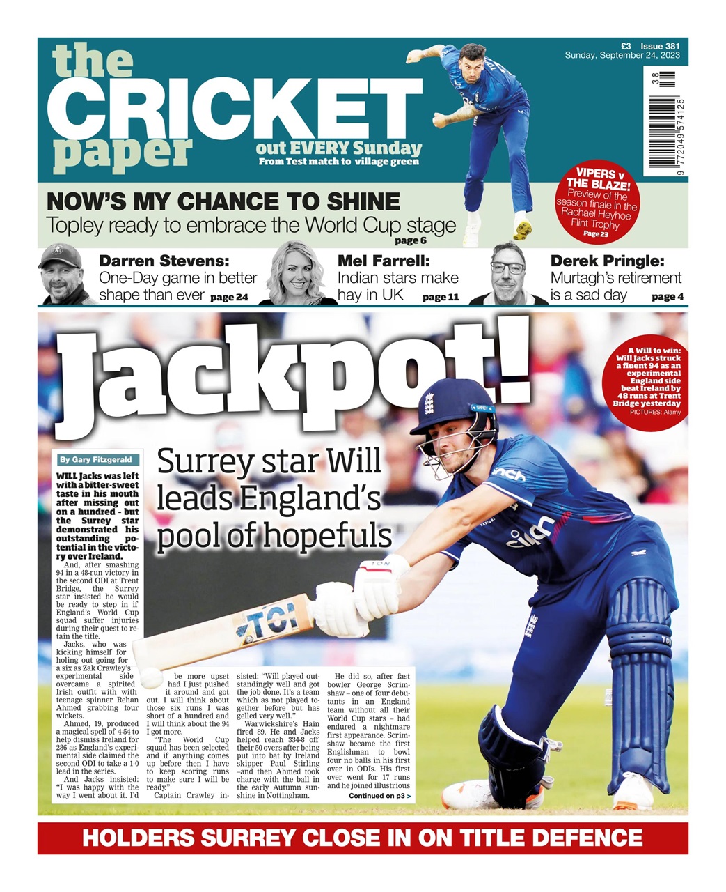 The Cricket Paper Preview Pages