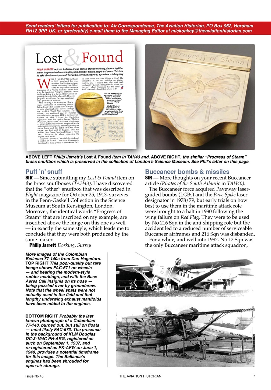 The Aviation Historian Magazine Preview Pages